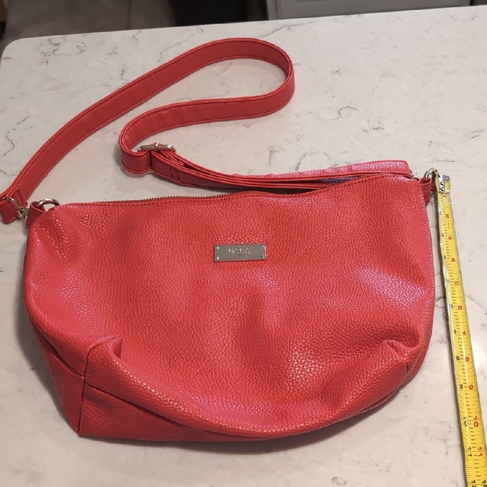 BCBG Paris Coral Leather Shoulder Bag